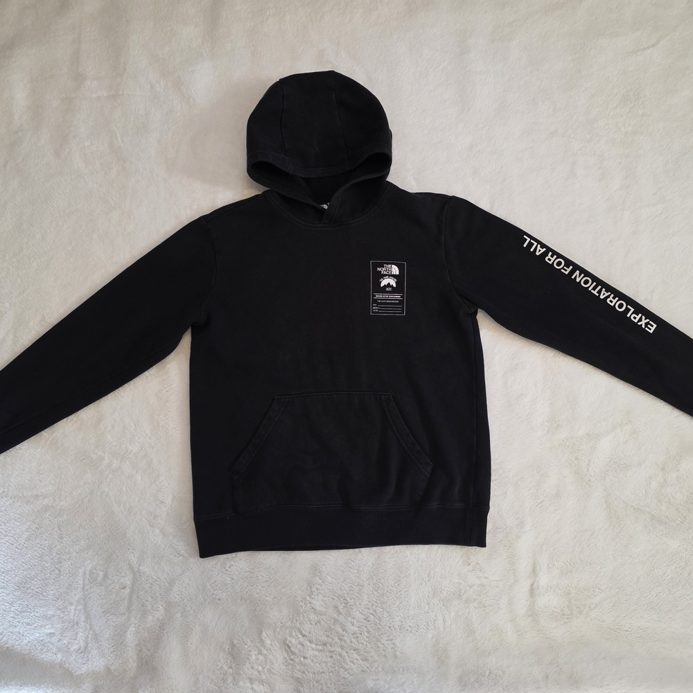The North Face Black Hoodie with Sleeve Print